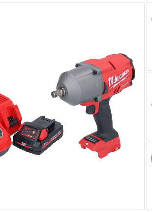 Milwaukee M18 FHIWF12-301 Akku Schlagschrauber 18 V 1356 Nm 1/2" Brushless + 1x Akku 3,0 Ah + Ladegerät