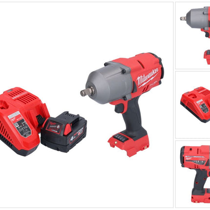 Milwaukee M18 FHIWF12-401 akumulatorowy klucz udarowy 18 V 1356 Nm 1/2" bezszczotkowy + 1x akumulator 4,0 Ah + ładowarka