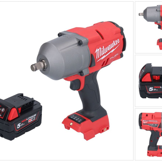 Milwaukee M18 FHIWF12-501 akumulatorowy klucz udarowy 18 V 1356 Nm 1/2" bezszczotkowy + 1x akumulator 5,0 Ah - bez ładowarki