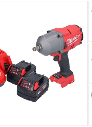 Milwaukee M18 FHIWF12-502 Akku Schlagschrauber 18 V 1356 Nm 1/2" Brushless + 2x Akku 5,0 Ah + Ladegerät