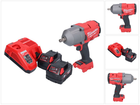 Milwaukee M18 FHIWF12-502 Akku Schlagschrauber 18 V 1356 Nm 1/2" Brushless + 2x Akku 5,0 Ah + Ladegerät