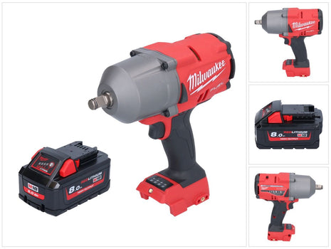 Milwaukee M18 FHIWF12-801 akumulatorowy klucz udarowy 18 V 1356 Nm 1/2" bezszczotkowy + 1x akumulator 8,0 Ah - bez ładowarki