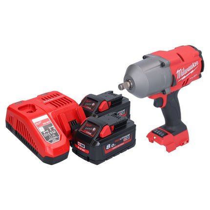 Milwaukee M18 FHIWF12-802 akumulatorowy klucz udarowy 18 V 1356 Nm 1/2" bezszczotkowy + 2x akumulator 8,0 Ah + ładowarka