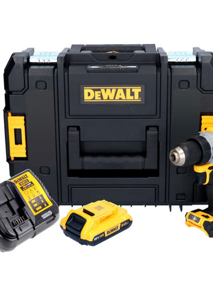 Perceuse-visseuse sans fil DeWalt DCD 800 D1T 18 V 90 Nm sans balais + 1x batterie 2,0 Ah + chargeur + TSTAK