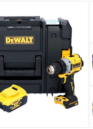 DeWalt DCD 800 NT Akku Bohrschrauber 18 V 90 Nm Brushless + 1x Akku 5,0 Ah + TSTAK - ohne Ladegerät