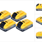 Zestaw akumulatorów DeWalt DCBP 518 H4 4x akumulator Powerstack 18 V 5,0 Ah / 5000 mAh XR Li-Ion - ze wskaźnikiem poziomu naładowania
