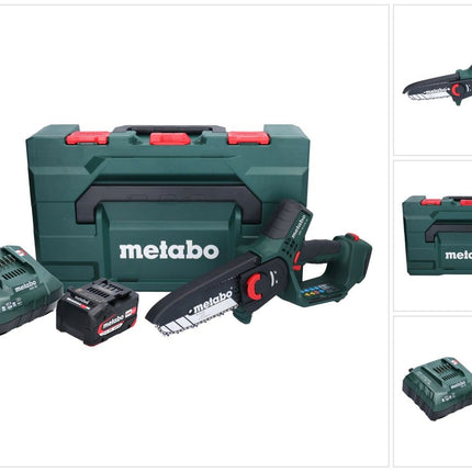 Akumulatorowa pilarka do gałęzi Metabo MS 18 LTX 15 18 V 15 cm 5 m/s + 1x akumulator 4,0 Ah + ładowarka + metaBOX