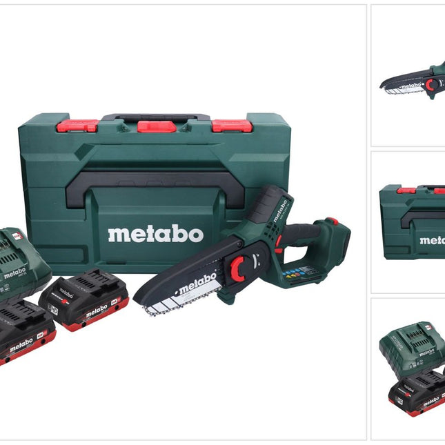 Akumulatorowa pilarka do gałęzi Metabo MS 18 LTX 15 18 V 15 cm 5 m/s + 2x akumulator 4,0 Ah + ładowarka + metaBOX