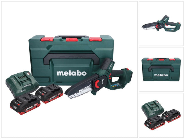 Akumulatorowa pilarka do gałęzi Metabo MS 18 LTX 15 18 V 15 cm 5 m/s + 2x akumulator 4,0 Ah + ładowarka + metaBOX