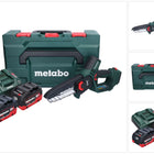 Akumulatorowa pilarka do gałęzi Metabo MS 18 LTX 15 18 V 15 cm 5 m/s + 2x akumulator 5,5 Ah + ładowarka + metaBOX