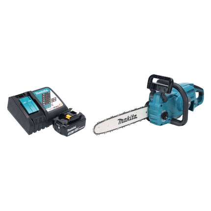 Makita DUC 357 RFX2 Akumulatorowa pilarka łańcuchowa 18 V 35 cm 7,7 m/s Bezszczotkowa + 1x akumulator 3,0 Ah + ładowarka