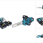 Makita DUC 357 RM2X2 Akumulatorowa pilarka łańcuchowa 18 V 35 cm 7,7 m/s Bezszczotkowa + 2x akumulator 4,0 Ah + ładowarka
