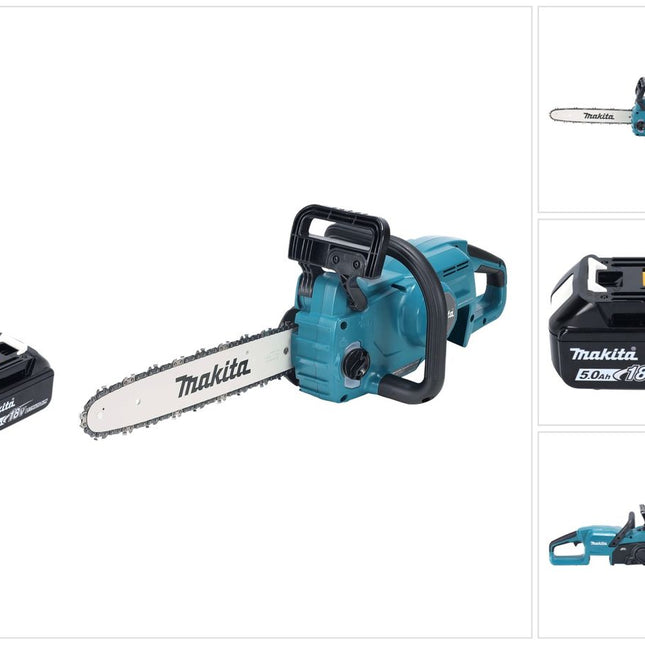 Makita DUC 357 TX2 Akumulatorowa pilarka łańcuchowa 18 V 35 cm 7,7 m/s Bezszczotkowa + 1x akumulator 5,0 Ah - bez ładowarki