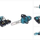 Makita DUC 357 RT2X2 Akumulatorowa pilarka łańcuchowa 18 V 35 cm 7,7 m/s Bezszczotkowa + 2x akumulator 5,0 Ah + ładowarka