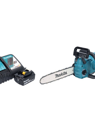 Motosierra a batería Makita DUC 357 RGX2 18 V 35 cm 7,7 m/s sin escobillas + 1x batería 6,0 Ah + cargador