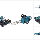 Makita DUC 357 RG2X2 Akumulatorowa pilarka łańcuchowa 18 V 35 cm 7,7 m/s Bezszczotkowa + 2x akumulator 6,0 Ah + ładowarka