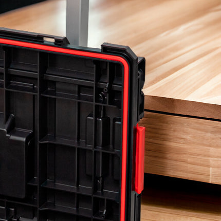 Qbrick System ONE Cart 2.0 Wózek 641 x 485 x 660 mm 52 l IP66 Udźwig 100 kg Możliwość sztaplowania z podwójnym teleskopowym uchwytem aluminiowym