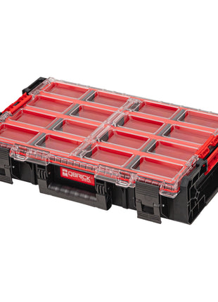 Qbrick System ONE Organizer XL 2.0 Long Bin sztaplowany 582 x 387 x 131 mm 13,5 l IP66 z 4 wkładkami i 12 przegrodami