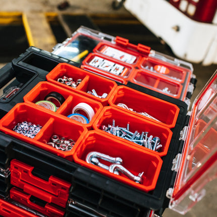 Qbrick System ONE Organizer M sztaplowany 365 x 265 x 77 mm 2,5 l IP 66 z 5 wkładami