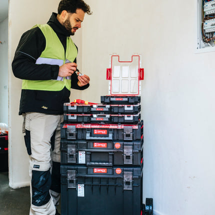 Qbrick System ONE Organizer M MFI sztaplowany 365 x 265 x 77 mm 2,5 l IP66 z wkładką piankową