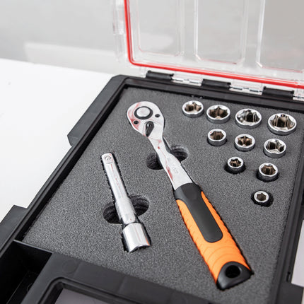 Qbrick System ONE Organizer M MFI sztaplowany 365 x 265 x 77 mm 2,5 l IP66 z wkładką piankową