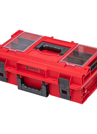 Qbrick System ONE 200 2.0 Profi RED ULTRA HD Custom Werkzeugkoffer modularer Organizer 585 x 385 x 190 mm 15,4 l stapelbar IP66