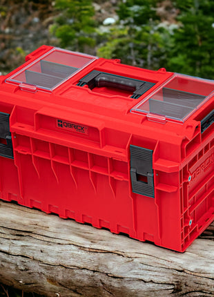 Qbrick System ONE 350 2.0 Profi RED ULTRA HD Custom Werkzeugkoffer modularer Organizer 585 x 385 x 320 mm 38 l stapelbar IP66