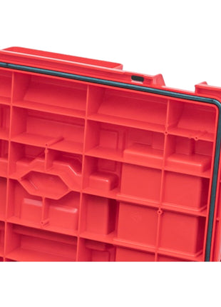 Qbrick System ONE 450 2.0 PROFI RED ULTRA HD Custom Werkzeugkoffer modularer Organizer 585 x 385 x 420 mm 52 l stapelbar IP66