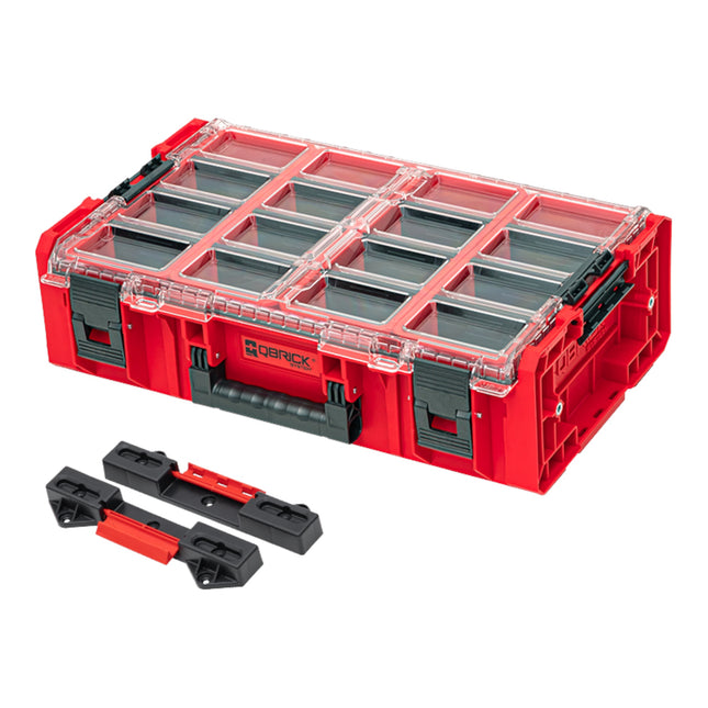 Qbrick System ONE Organizer 2XL 2.0 RED ULTRA HD Custom + adapter ONE Connect 582 x 387 x 172 mm 19,5 l sztaplowany IP66