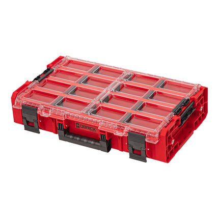 Qbrick System ONE Organizer XL 2.0 Long Bin RED ULTRA HD Niestandardowy, sztaplowany 582 x 387 x 131 mm 13,5 l IP66 z 4 wkładami i 12 przegrodami