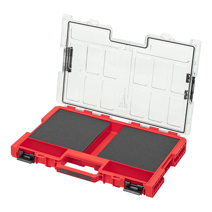 Qbrick System ONE Organizer L 2.0 MFI RED ULTRA HD sztaplowany 531 x 379 x 77 mm 6 l IP66 z wkładem piankowym