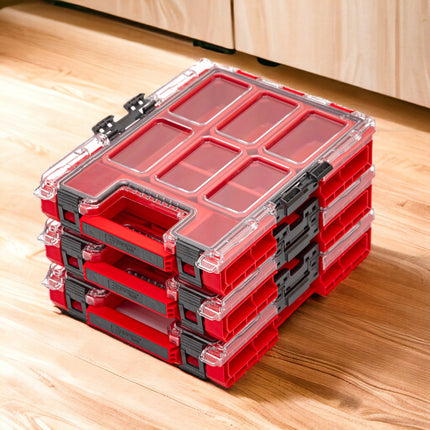 Qbrick System ONE Organizer M RED ULTRA HD Organizer 365 x 265 x 77 mm 2,5 l z możliwością sztaplowania IP66