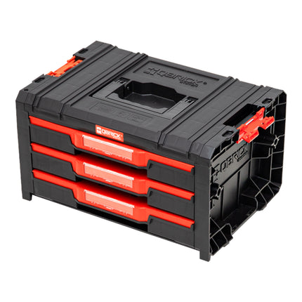 Qbrick System PRO Drawer 3 Toolbox 2.0 Basic sztaplowana 450 x 310 x 244 mm 3x 4,5 l IP54 z trzema szufladami 9 wkładów