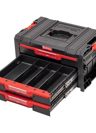 Qbrick System PRO Drawer 3 Toolbox 2.0 Basic empilable 450 x 310 x 244 mm 3x 4,5 l IP54 avec trois tiroirs 9 inlays