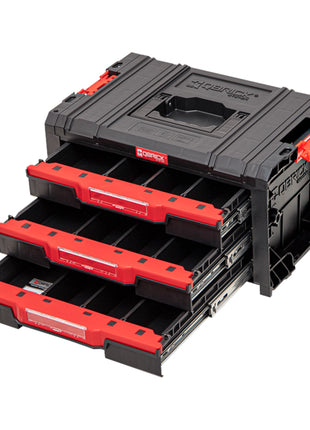 Qbrick System PRO Drawer 3 Toolbox 2.0 Basic empilable 450 x 310 x 244 mm 3x 4,5 l IP54 avec trois tiroirs 9 inlays