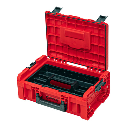 Qbrick System PRO Technik Case 2.0 RED ULTRA HD Niestandardowa walizka narzędziowa 450 x 332 x 171 mm 12 litrów sztaplowana IP54 z półką