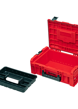 Qbrick System PRO Technik Case 2.0 RED ULTRA HD Niestandardowa walizka narzędziowa 450 x 332 x 171 mm 12 l sztaplowana IP54 z półką