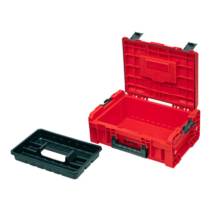 Qbrick System PRO Technik Case 2.0 RED ULTRA HD Niestandardowa walizka narzędziowa 450 x 332 x 171 mm 12 litrów sztaplowana IP54 z półką