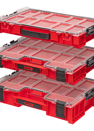 Qbrick System PRO Organizer 200 RED ULTRA HD sztaplowany 452 x 296 x 79 mm 6 l IP54 z 8 wkładkami