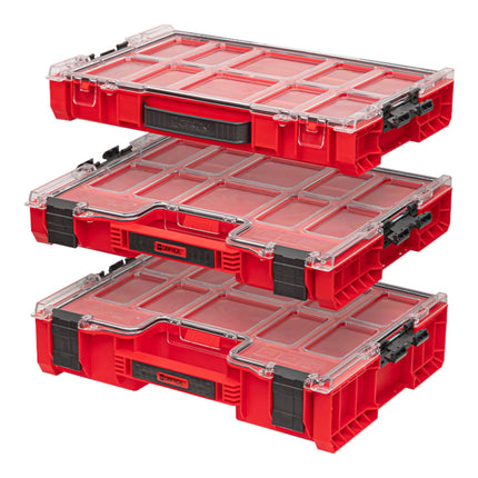 Qbrick System PRO Organizer 200 RED ULTRA HD sztaplowany 452 x 296 x 79 mm 6 l IP54 z 8 wkładkami