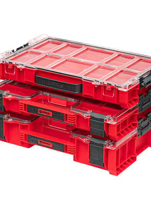 Qbrick System PRO Organizer 200 RED ULTRA HD sztaplowany 452 x 296 x 79 mm 6 l IP54 z 8 wkładkami