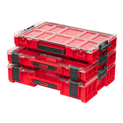 Qbrick System PRO Organizer 300 RED ULTRA HD sztaplowany 452 x 358 x 110 mm 9 l IP54 z 8 wkładkami