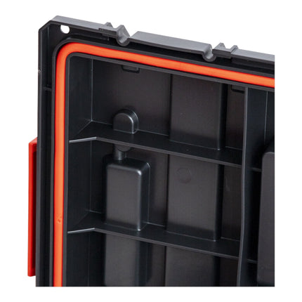 Qbrick System PRIME Toolbox 250 Expert z organizerem do sztaplowania 535 x 327 x 277 mm 26l IP66 z 10 przegrodami + 5 wkładkami