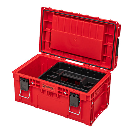 Qbrick System PRIME Toolbox 250 Expert RED ULTRA HD Custom z organizerem do sztaplowania 535 x 327 x 277 mm 26 l IP66 z 5 wkładkami i 10 przegrodami