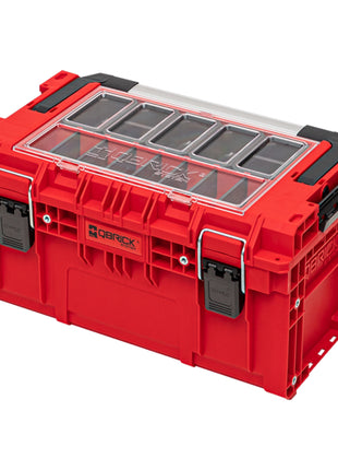 Qbrick System PRIME Toolbox 250 Expert RED ULTRA HD Custom mit Organizer stapelbar 535 x 327 x 277 mm 26 l IP66 mit 5 Inlays und 10 Trennwänden