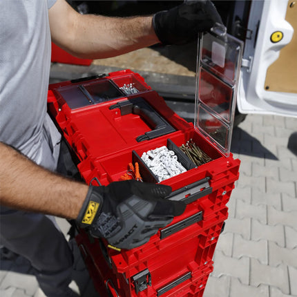 Qbrick System PRIME Toolbox 150 Profi RED ULTRA HD Niestandardowa, sztaplowana 535 x 327 x 141 mm 13,5 l IP66