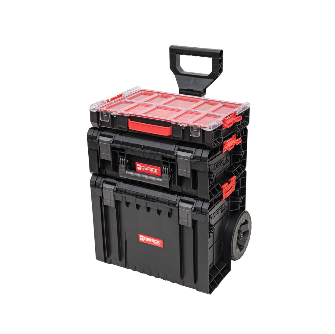 Qbrick System PRO Zestaw 4 wózków narzędziowych + PRO Cart 2.0 + PRO Technician Case 2.0 + PRO Organiser 100 450 x 390 x 690 mm 45 l IP54