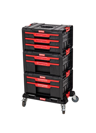 Qbrick System PRO Drawer Workshop Set 1 2.0 + 2x Drawer 2 Toolbox + 1x Drawer 3 Toolbox + tablica na kółkach