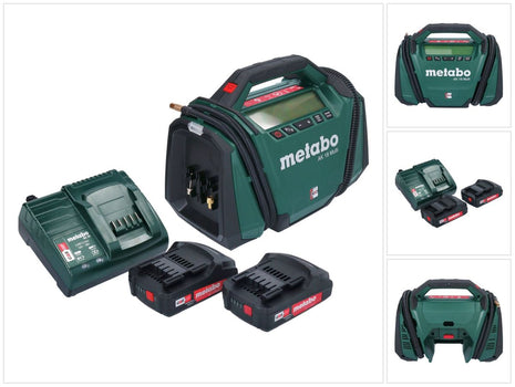 Metabo AK 18 Compresor multibatería 18 V 11 bar + 2x baterías 2,0 Ah + cargador