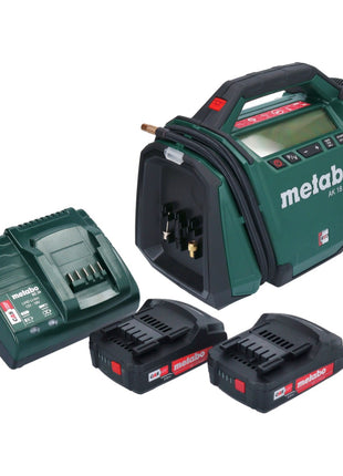 Metabo AK 18 Multi Akku Kompressor 18 V 11 bar + 2x Akku 2,0 Ah + Ladegerät